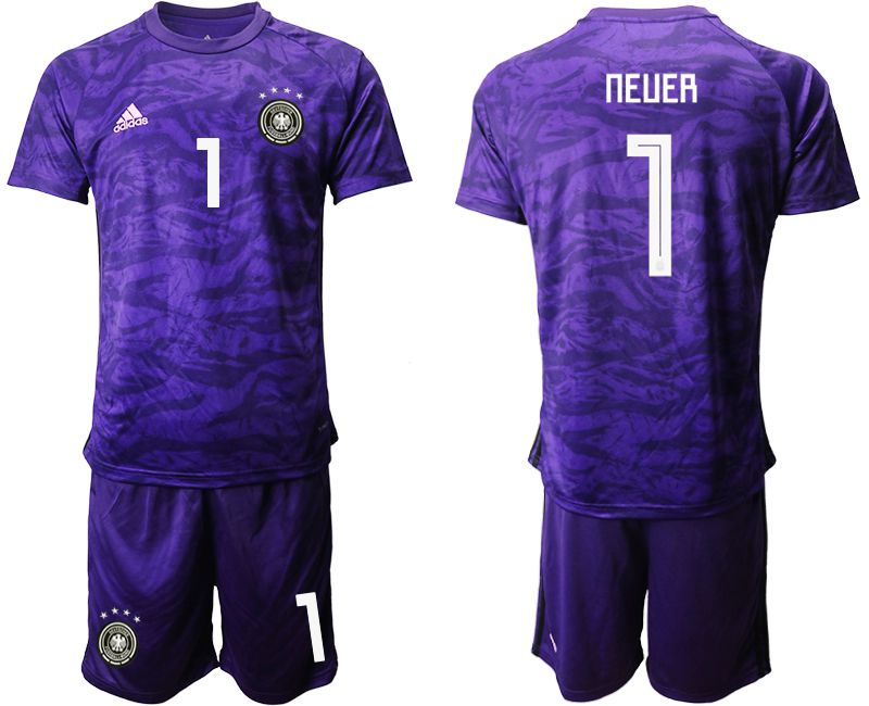 Men 2019-2020 Season National Team Germany purple goalkeeper #1 Soccer Jerseys